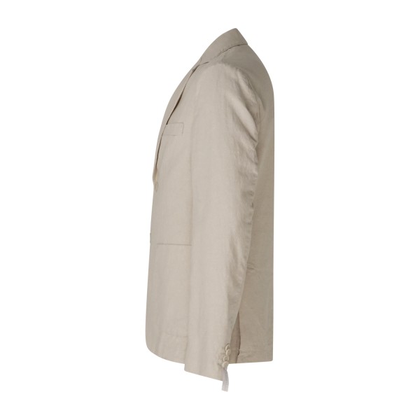 Hamaki-Ho - Giacca beige in lino con rever classico per uomo | gae1637h beige
