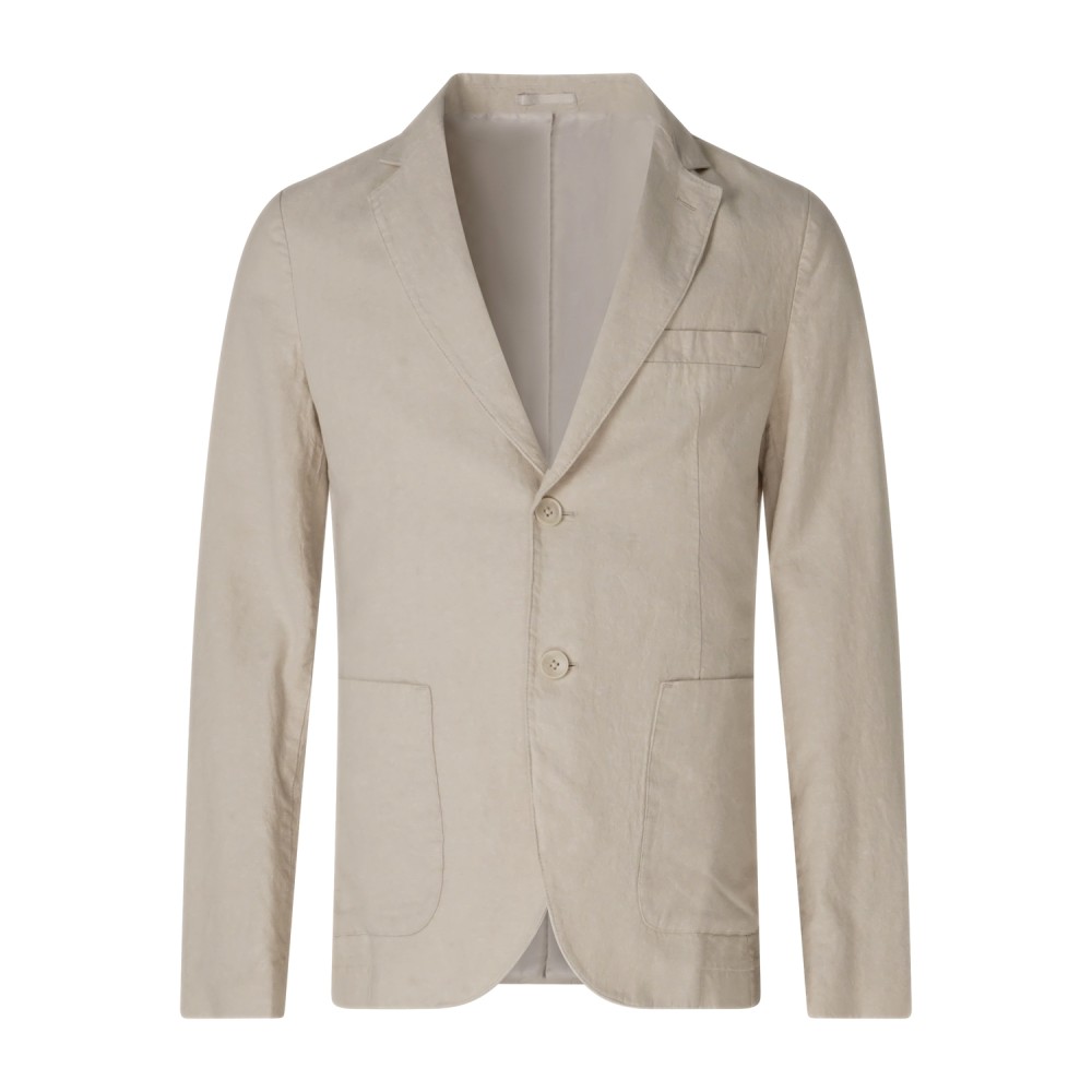 Hamaki-Ho - Giacca beige in lino con rever classico per uomo | gae1637h beige