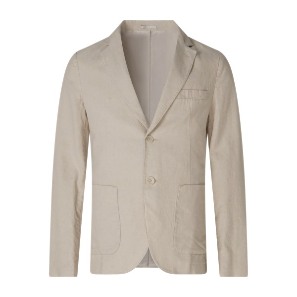 Hamaki-Ho - Giacca beige in lino con rever classico per uomo | gae1637h beige