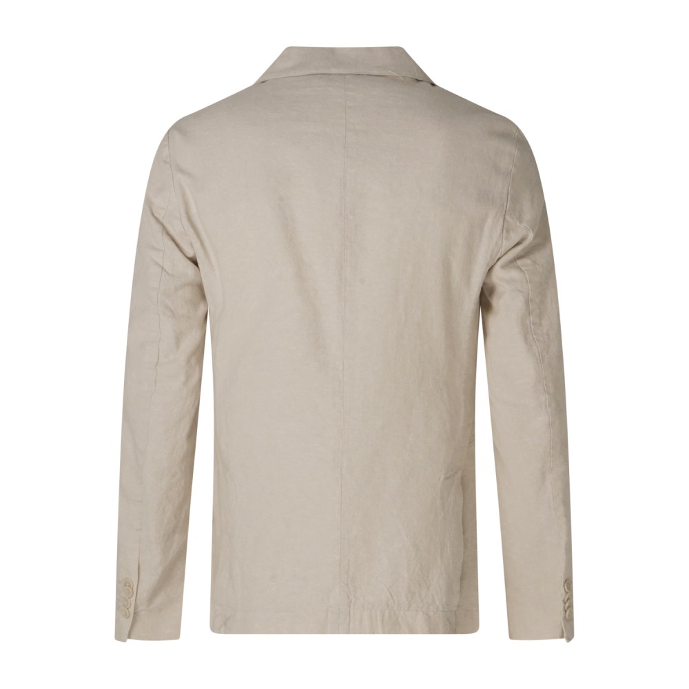 Hamaki-Ho - Giacca beige in lino con rever classico per uomo | gae1637h beige