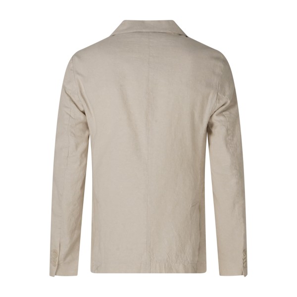 Hamaki-Ho - Giacca beige in lino con rever classico per uomo | gae1637h beige