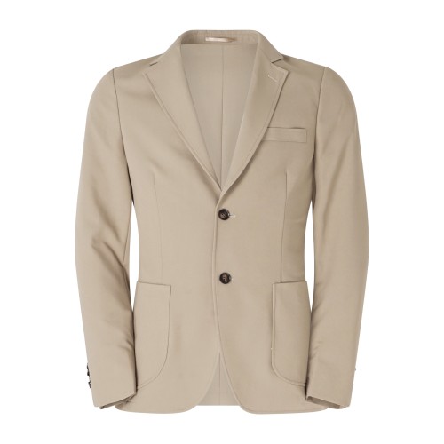 Hamaki-Ho - Giacca beige in viscosa con tasche frontali a toppa per uomo |