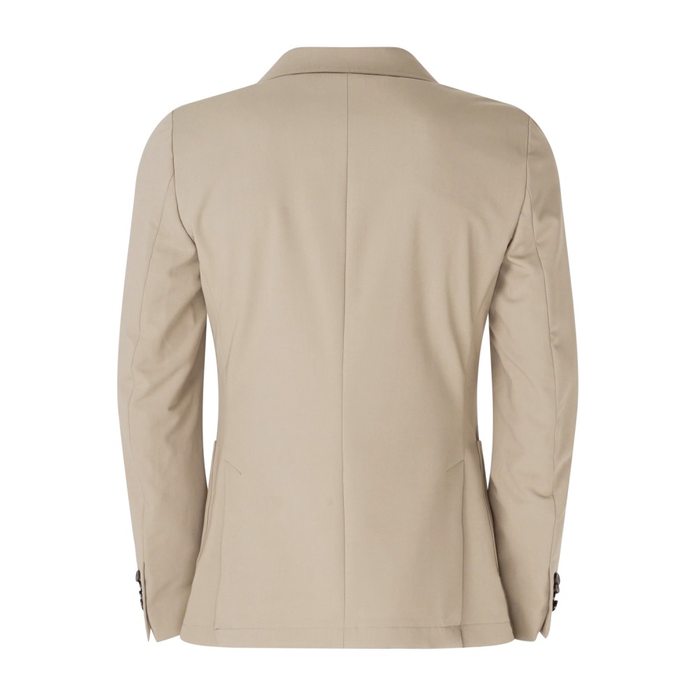 Hamaki-Ho - Giacca beige in viscosa con tasche frontali a toppa per uomo |