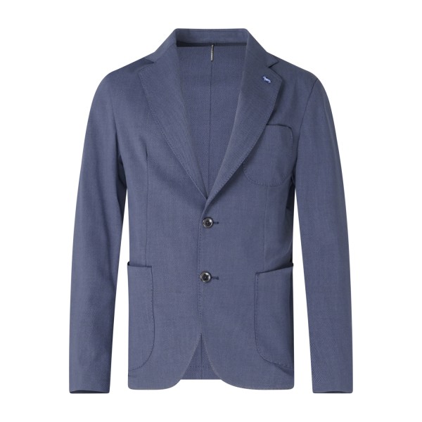 Harmont & Blaine - Giacca blu in tessuto tecnico per uomo | vrq094053582 801 blu