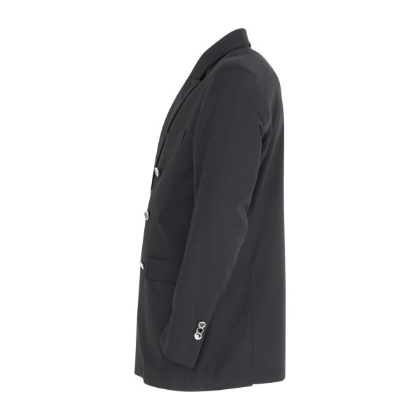 Daniele Alessandrini - Giacca nera doppiopetto con bottoni in metallo per uomo