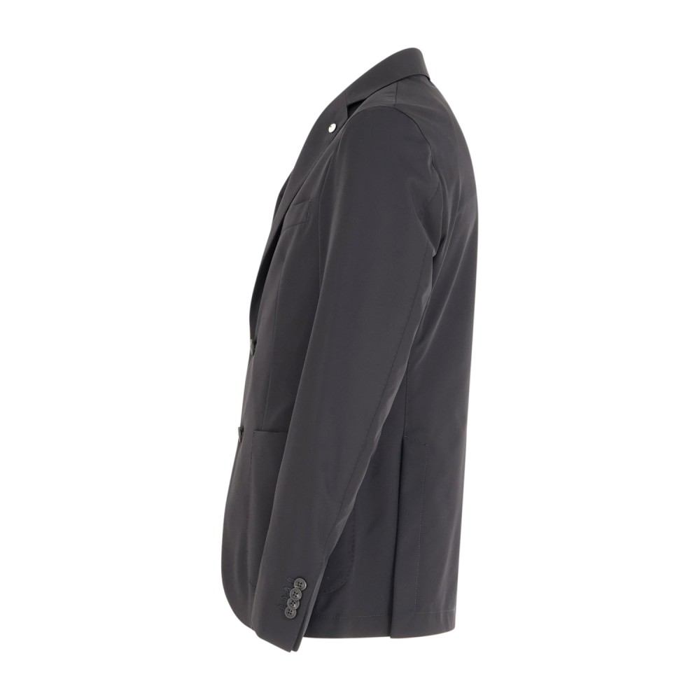 L.B.M. 1911 - Giacca nera Sam Active monopetto in jersey tecnico stretch per