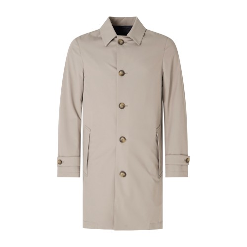 L.B.M. 1911 - Impermeabile beige monopetto in jersey tecnico per uomo | m9345
