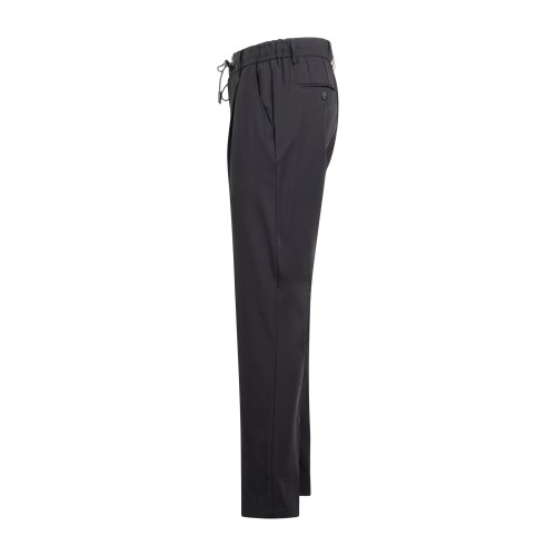L.B.M. 1911 - Pantalone nero ED con elastico in vita e coulisse con pence in 2