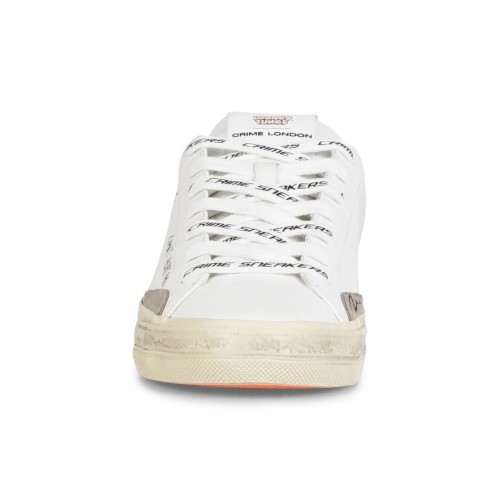Crime London - Sneakers bianca in pelle Distressed 2.0 Naughty Duffy per uomo | 2