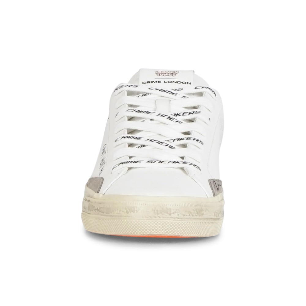 Crime London - Sneakers bianca in pelle Distressed 2.0 Naughty Duffy per uomo |