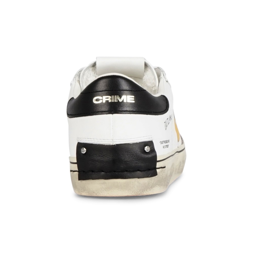 Crime London - Sneakers bianca in pelle Distressed 2.0 Naughty Duffy per uomo |