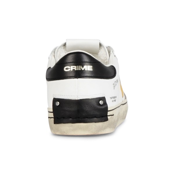 Crime London - Sneakers bianca in pelle Distressed 2.0 Naughty Duffy per uomo |