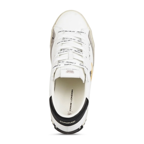Crime London - Sneakers bianca in pelle Distressed 2.0 Naughty Duffy per uomo |