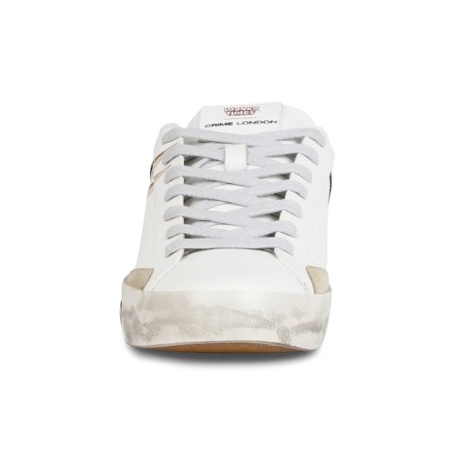 Crime London - Sneakers bianca in pelle Distressed Wille E.Coyote per uomo | 2