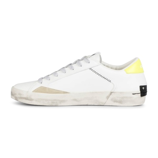 Crime London - Sneakers bianca in pelle Distressed Wille E.Coyote per uomo |