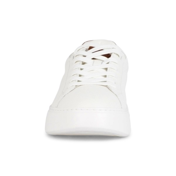 Polo Ralph Lauren - Sneakers bianca RLite Court in pelle martellata per uomo |