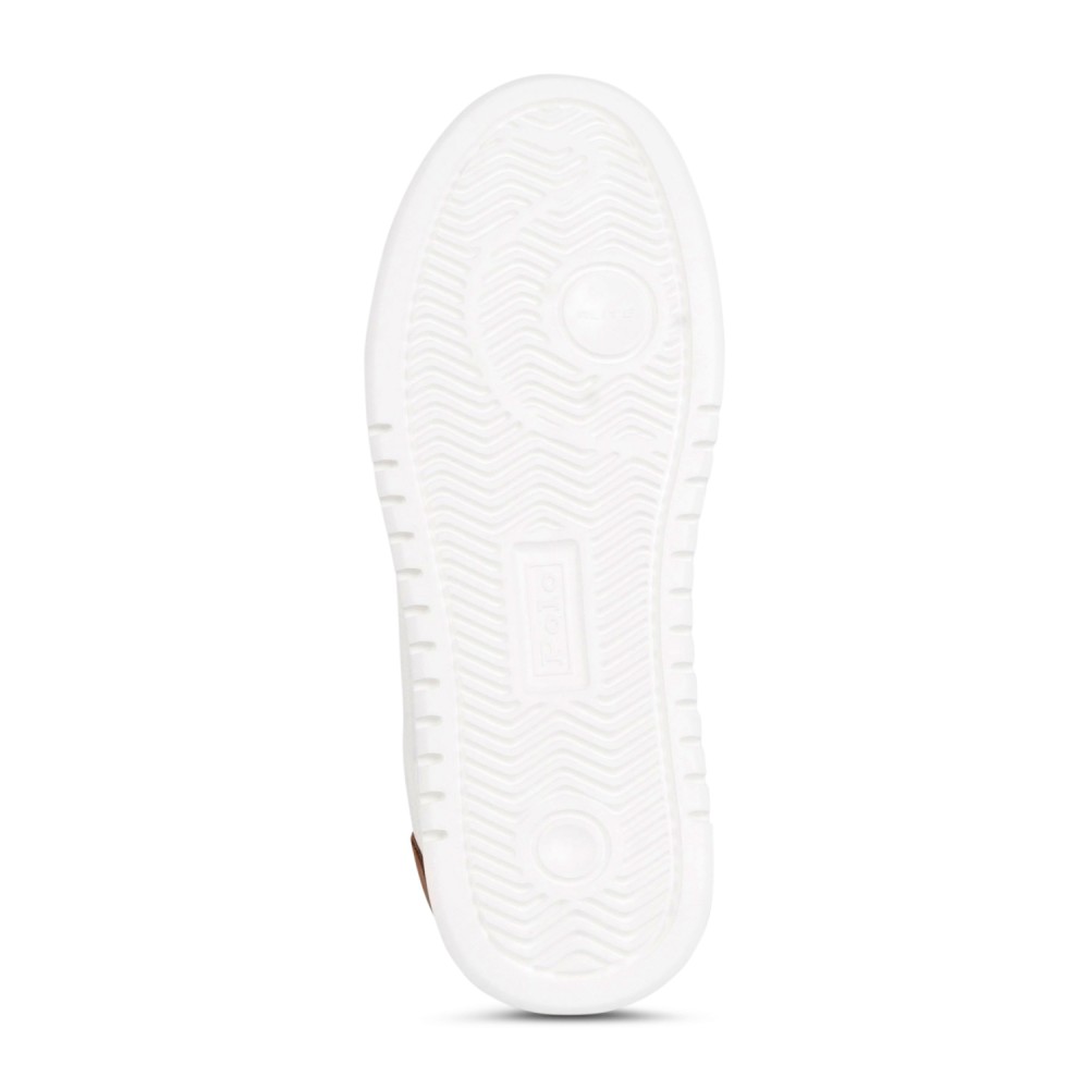 Polo Ralph Lauren - Sneakers bianca RLite Court in pelle martellata per uomo |