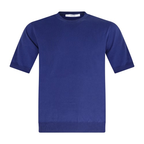 MASQ - T-shirt azzurra manica corta in maglia di cotone per uomo | m5425-1002