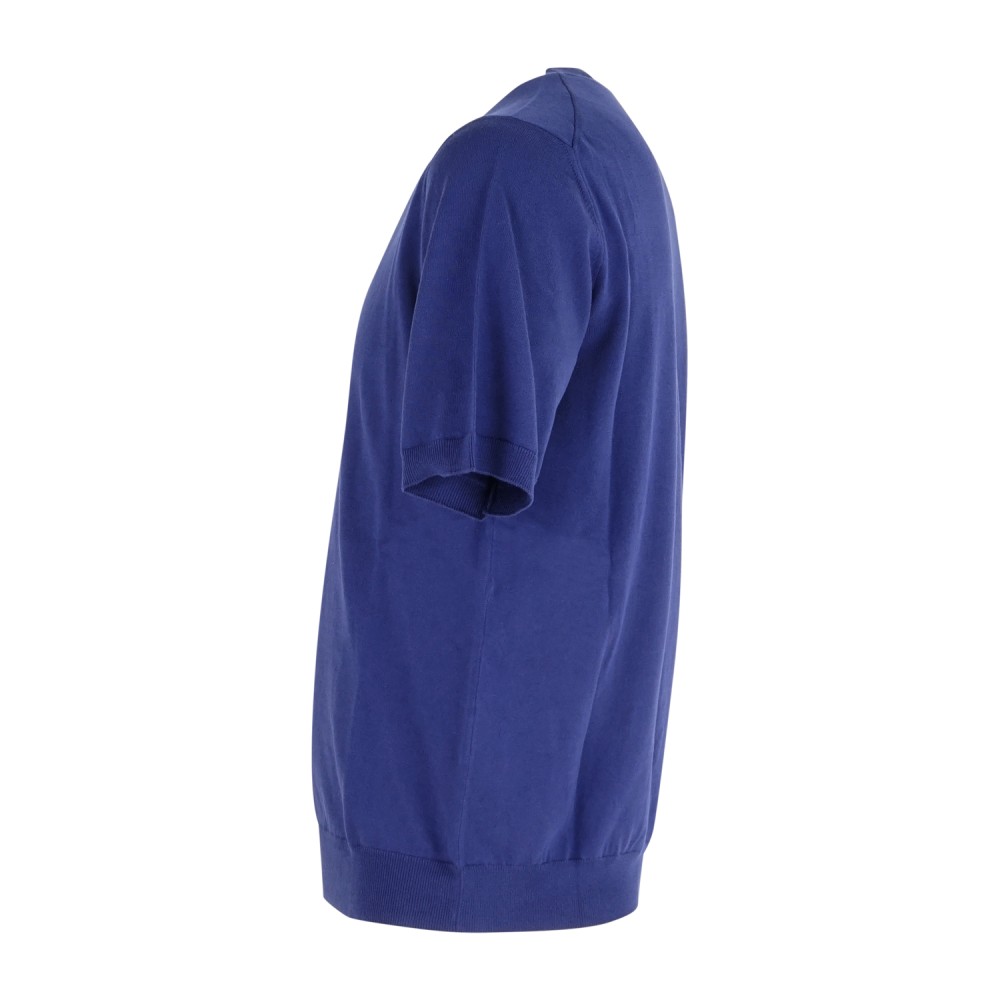 MASQ - T-shirt azzurra manica corta in maglia di cotone per uomo | m5425-1002