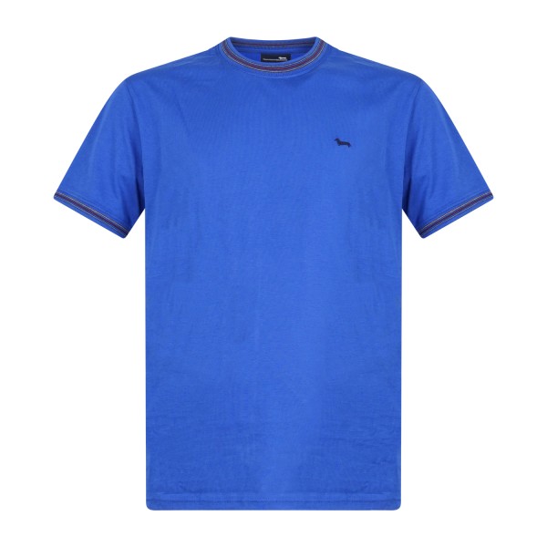 Harmont & Blaine - T-shirt azzurro manica corta con patch logo sul petto per