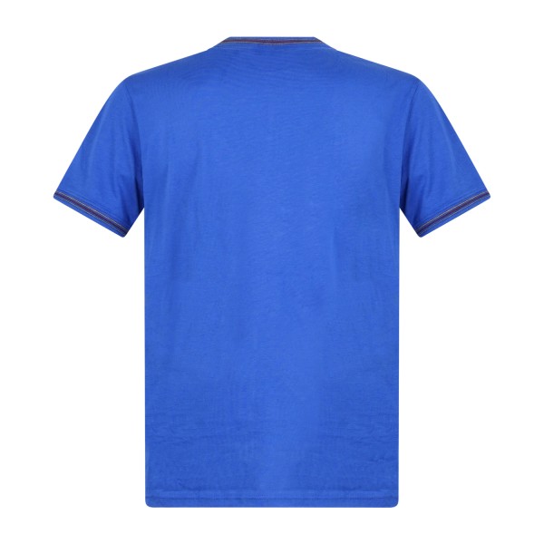 Harmont & Blaine - T-shirt azzurro manica corta con patch logo sul petto per