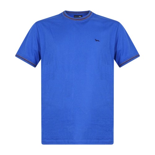 Harmont & Blaine - T-shirt azzurro manica corta con patch logo sul petto per