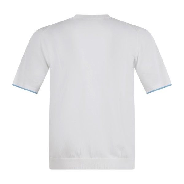 Harmont & Blaine - T-shirt bianca in maglia di cotone a manica corta con