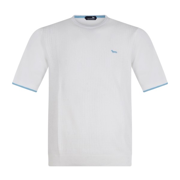 Harmont & Blaine - T-shirt bianca in maglia di cotone a manica corta con