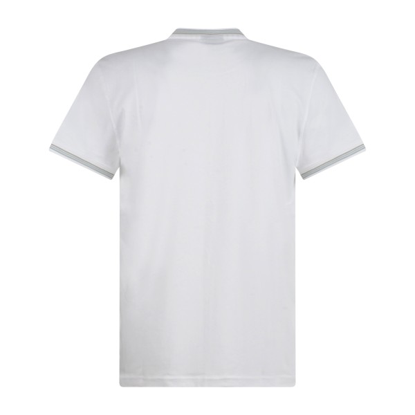Harmont & Blaine - T-shirt bianca manica corta con patch logo sul petto per