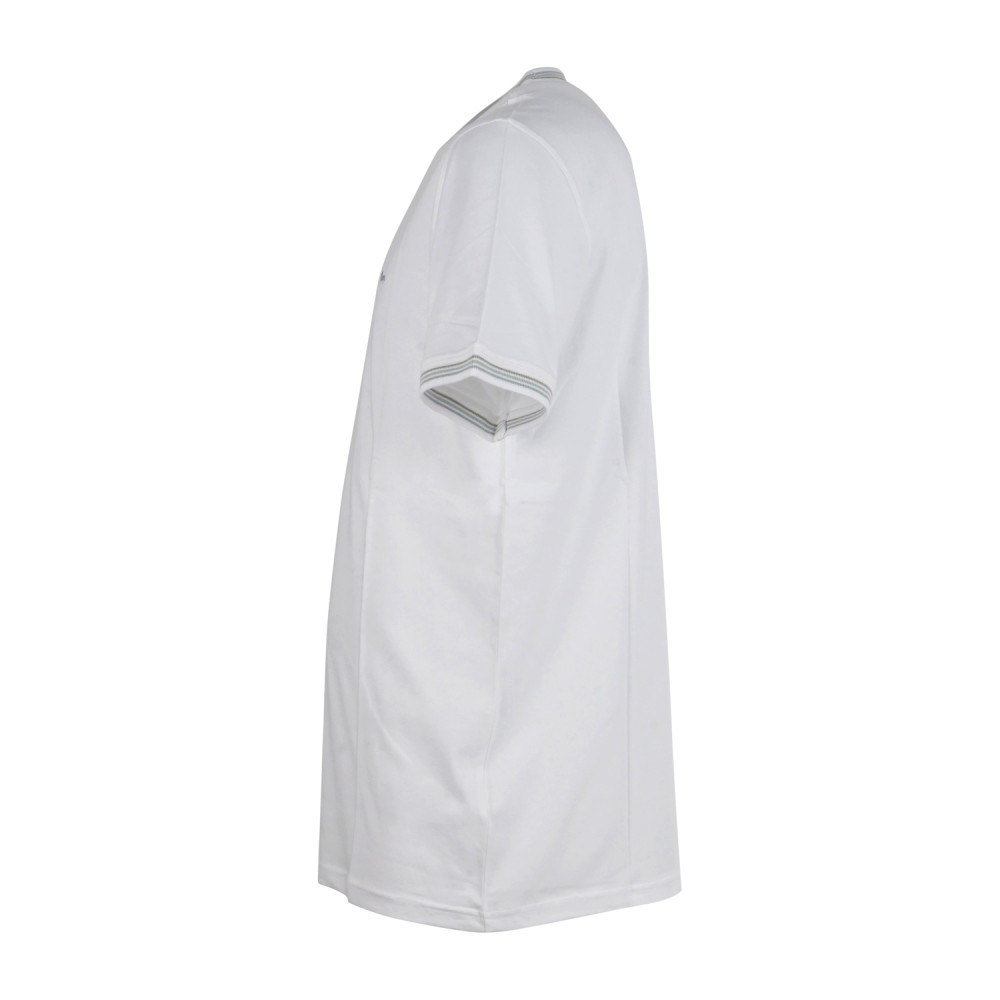 Harmont & Blaine - T-shirt bianca manica corta con patch logo sul petto per