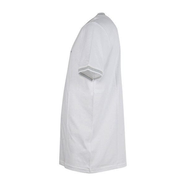 Harmont & Blaine - T-shirt bianca manica corta con patch logo sul petto per