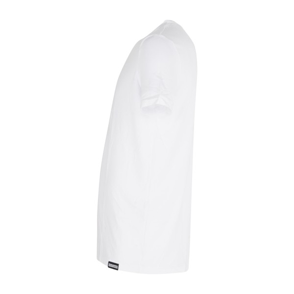 Dsquared2 - T-shirt bianca manica corta con patch logo sul retro relaxed fit