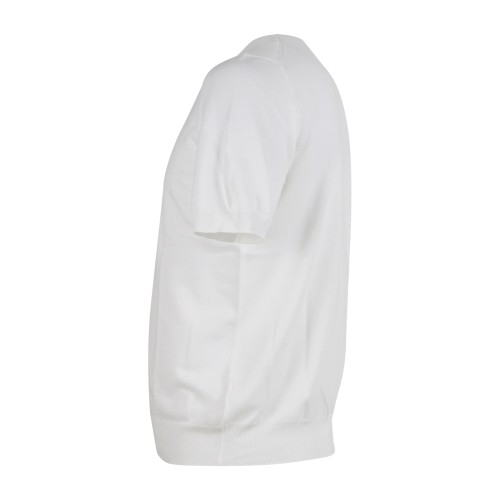 Gran Sasso - T-shirt bianca manica corta in cotone organico per uomo | 2