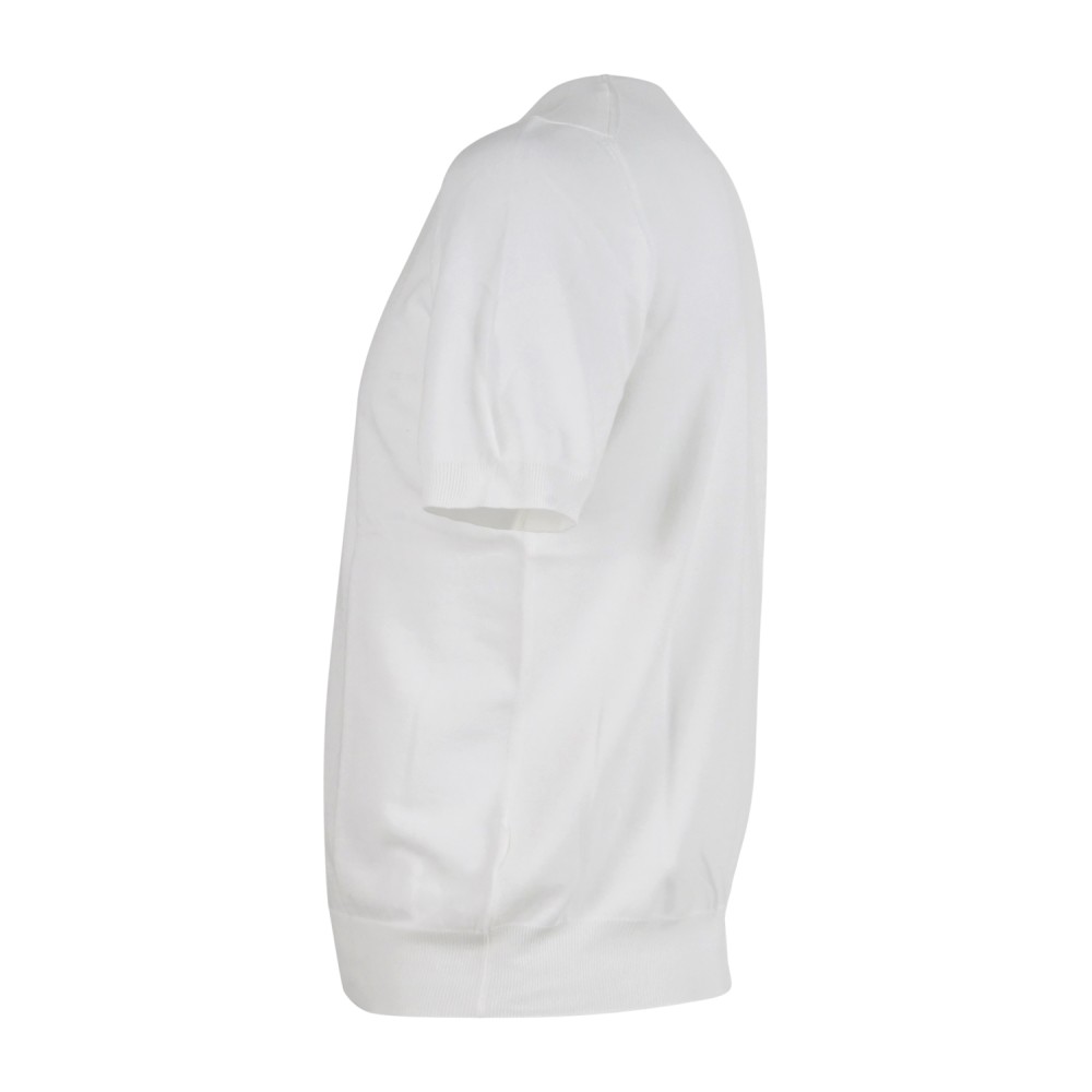 Gran Sasso - T-shirt bianca manica corta in cotone organico per uomo |