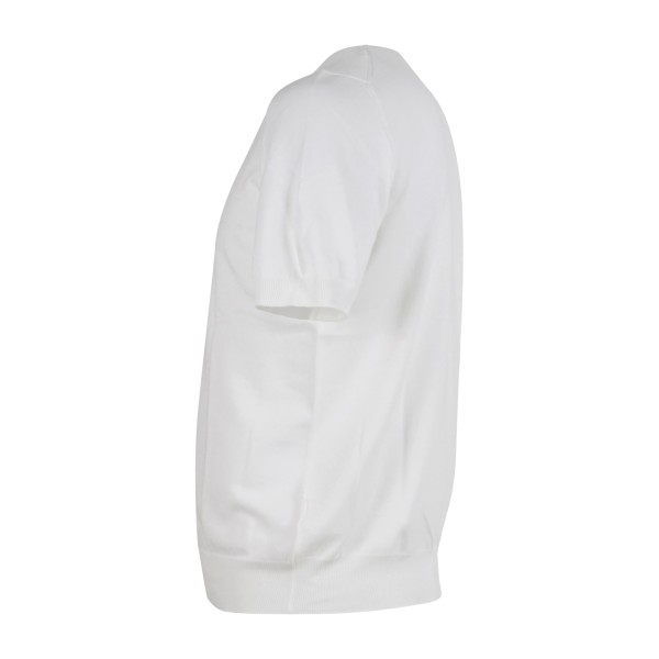 Gran Sasso - T-shirt bianca manica corta in cotone organico per uomo |