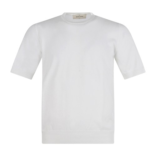 Gran Sasso - T-shirt bianca manica corta in cotone organico per uomo |