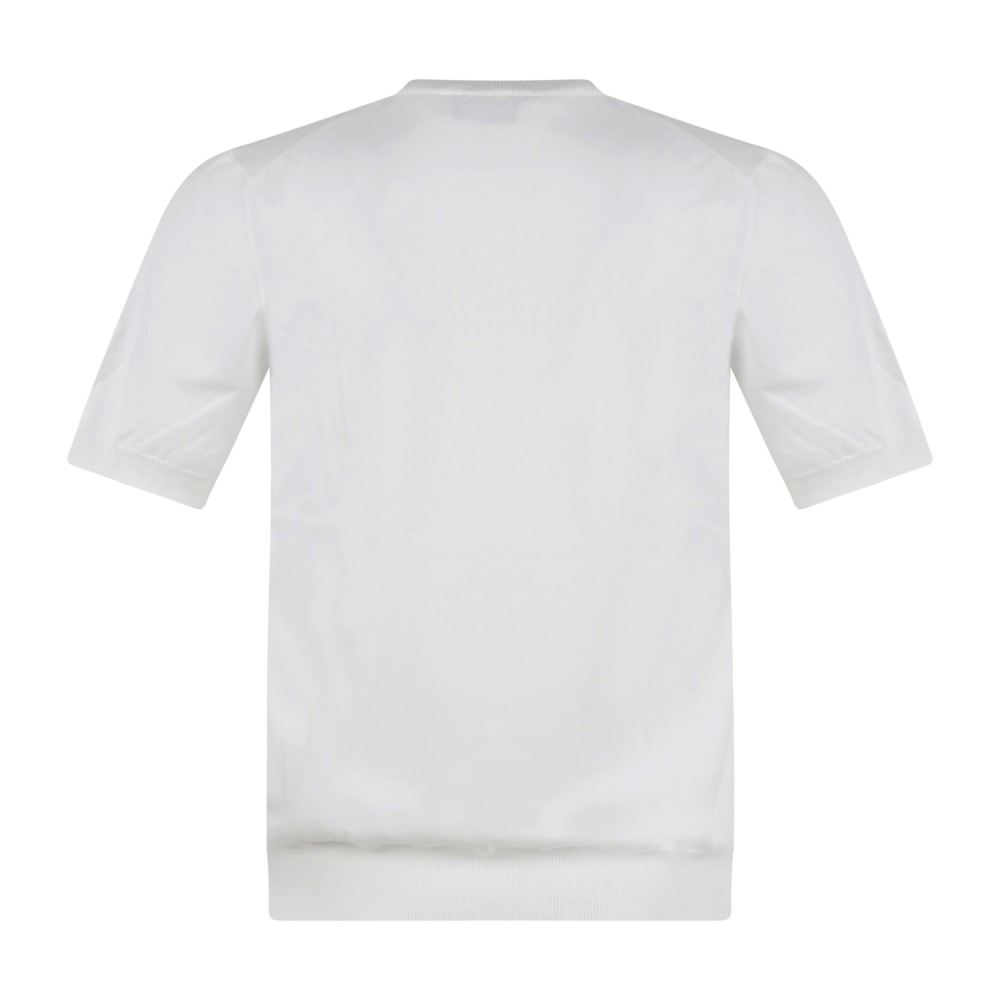 Gran Sasso - T-shirt bianca manica corta in cotone organico per uomo |