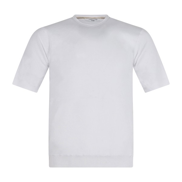 Hamaki-Ho - T-shirt bianca manica corta in maglia di cotone per uomo | me3204h