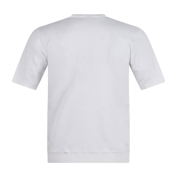 Hamaki-Ho - T-shirt bianca manica corta in maglia di cotone per uomo | me3204h