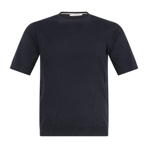 Hamaki-Ho - T-shirt blu manica corta in maglia di cotone per uomo | me3204h blu