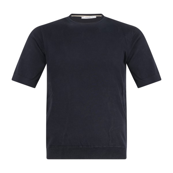 Hamaki-Ho - T-shirt blu manica corta in maglia di cotone per uomo | me3204h blu