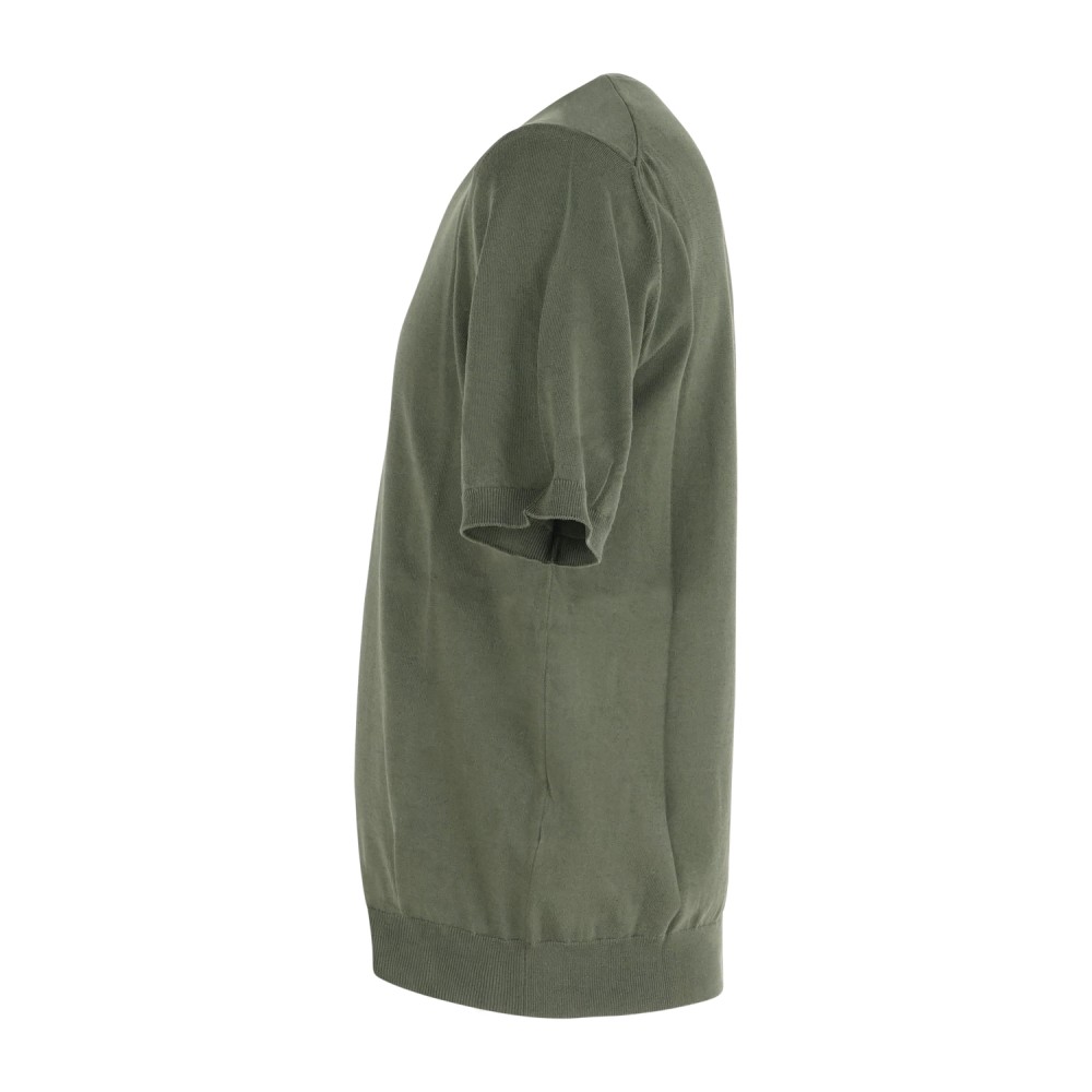 MASQ - T-shirt verde manica corta in maglia di cotone per uomo | m5425-1002