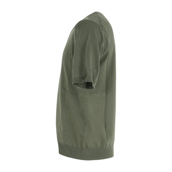 MASQ - T-shirt verde manica corta in maglia di cotone per uomo | m5425-1002