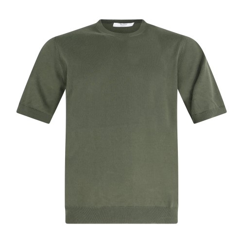 MASQ - T-shirt verde manica corta in maglia di cotone per uomo | m5425-1002