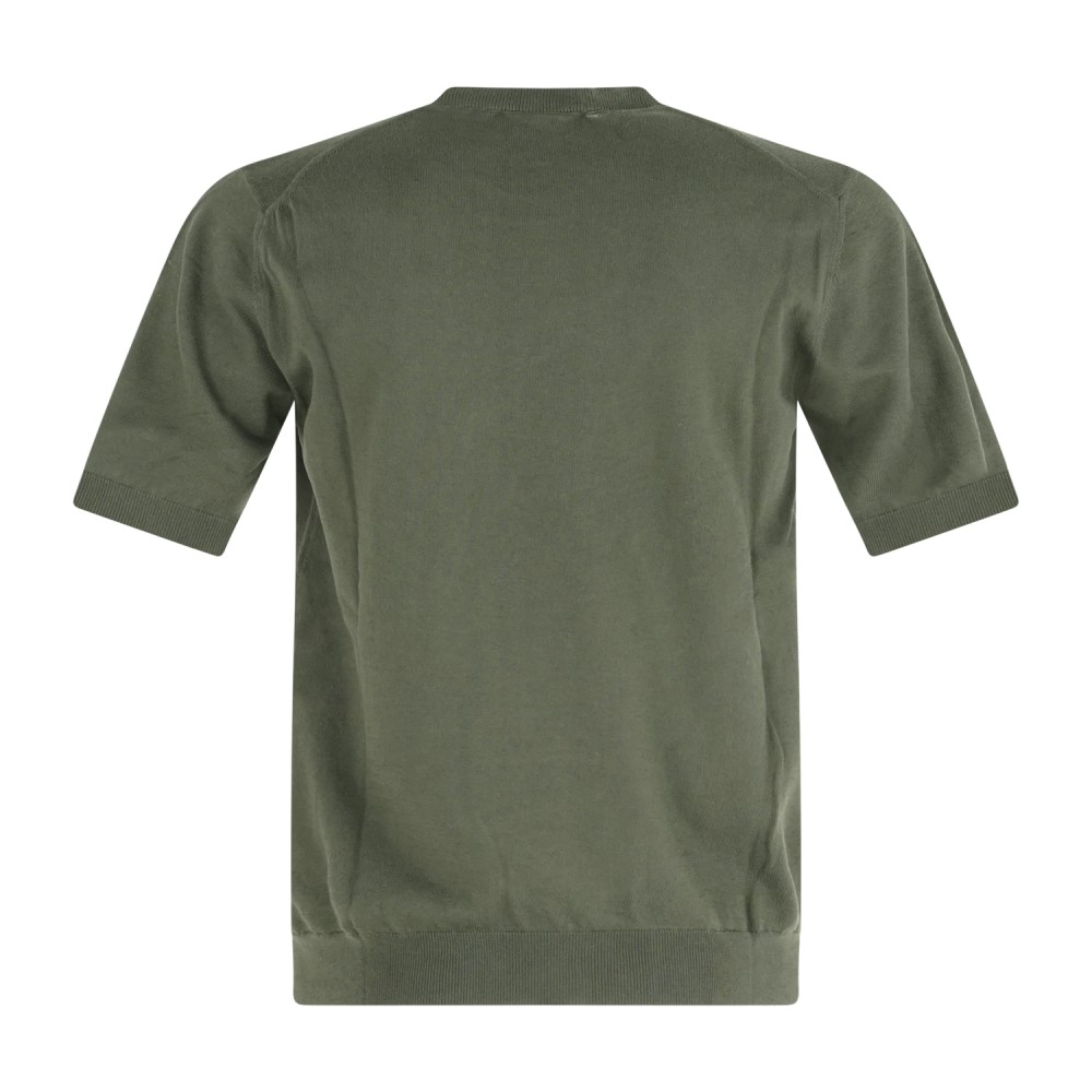 MASQ - T-shirt verde manica corta in maglia di cotone per uomo | m5425-1002
