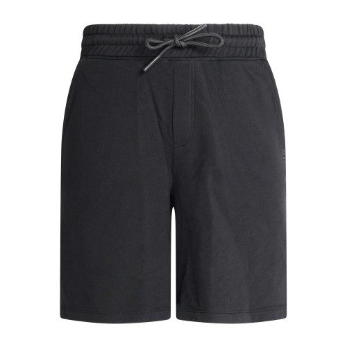 Richmond X - Bermuda nera Fleece con logo gommato sul fronte per uomo |