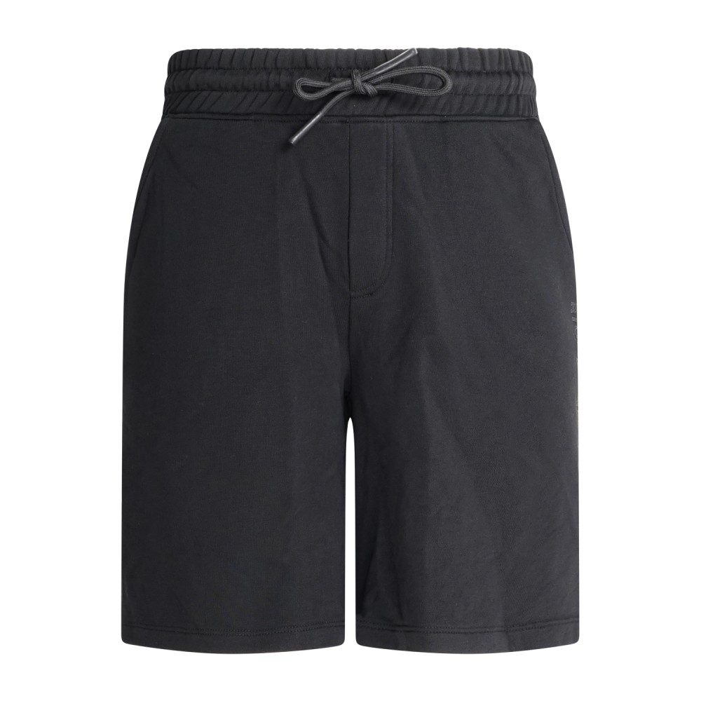 Richmond X - Bermuda nera Fleece con logo gommato sul fronte per uomo |
