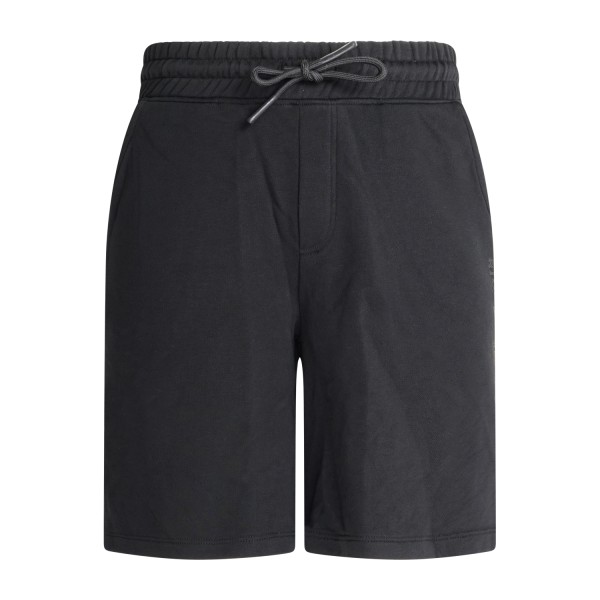 Richmond X - Bermuda nera Fleece con logo gommato sul fronte per uomo |
