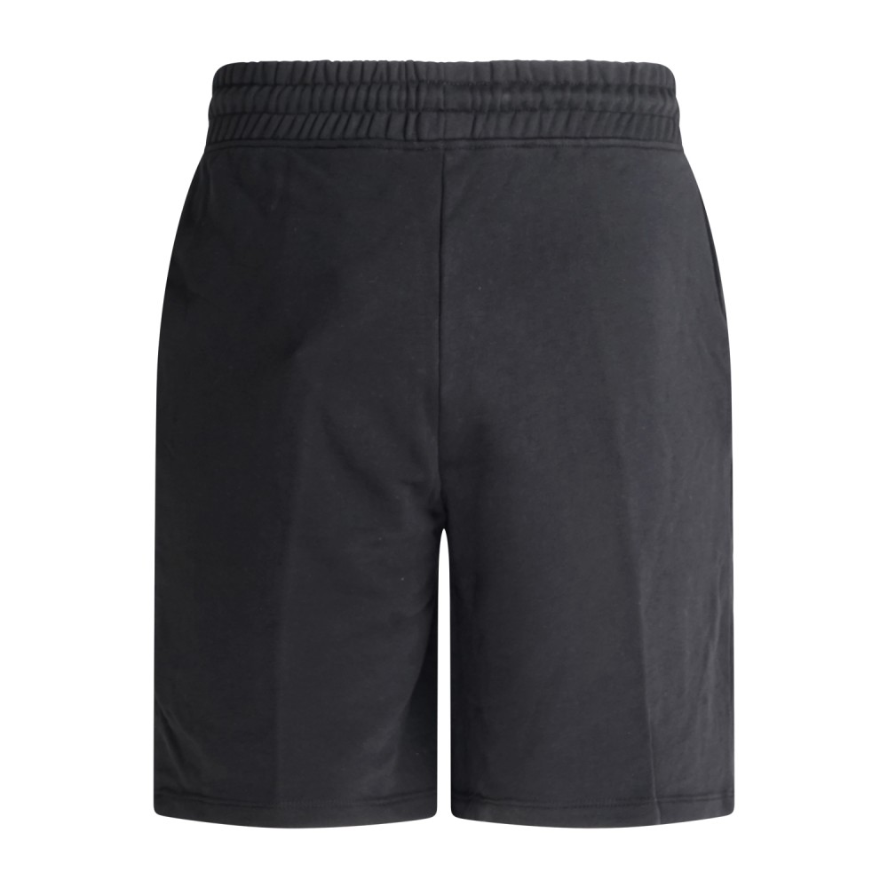 Richmond X - Bermuda nera Fleece con logo gommato sul fronte per uomo |