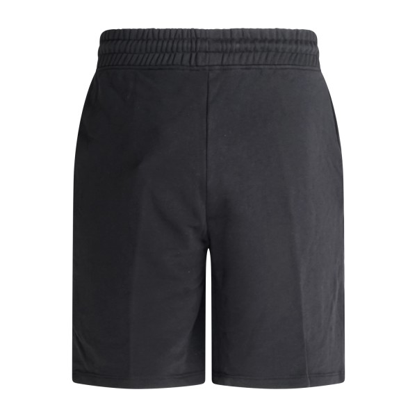 Richmond X - Bermuda nera Fleece con logo gommato sul fronte per uomo |